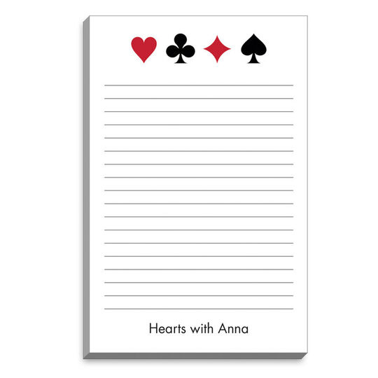 Suits of Cards Notepads